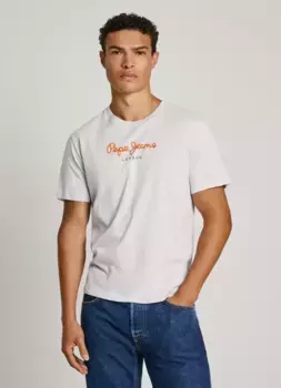 Мужская футболка с круглым вырезом и коротким рукавом Pepe Jeans, серый