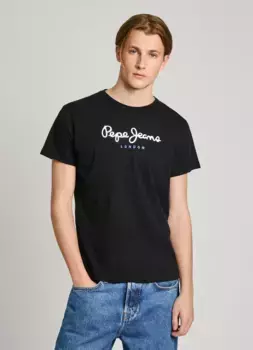 Мужская футболка с круглым вырезом и коротким рукавом Pepe Jeans, черный