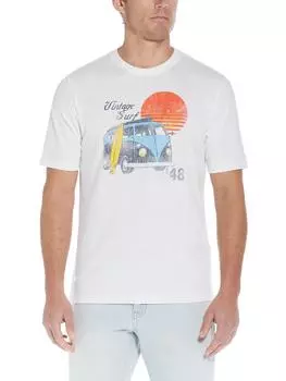 Мужская футболка с круглым вырезом и коротким рукавом с графическим принтом WEATHERPROOF VINTAGE, белый