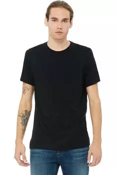 Мужская футболка с круглым вырезом и коротким рукавом из парусины Triblend BELLA + CANVAS