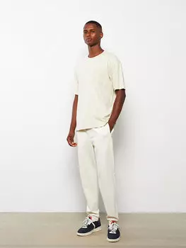 Мужская футболка с круглым вырезом и коротким рукавом LCW Casual, корица