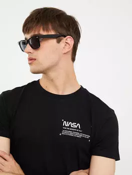 Мужская футболка с круглым вырезом и коротким рукавом с принтом Nasa Xside