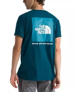Мужская футболка с круглым вырезом и короткими рукавами с логотипом Box The North Face, зеленый