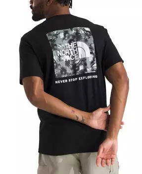 Мужская футболка с круглым вырезом и короткими рукавами с логотипом Box The North Face, черный