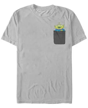 Мужская футболка с круглым вырезом и короткими рукавами alien faux pocket Fifth Sun, серебряный