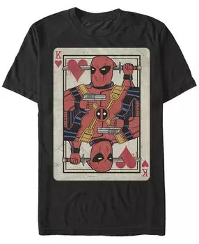 Мужская футболка с круглым вырезом и короткими рукавами deadpool king Fifth Sun, черный