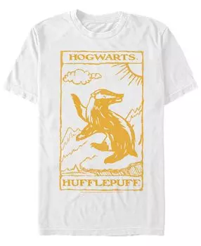 Мужская футболка с круглым вырезом и короткими рукавами hufflepuff tarot Fifth Sun, белый