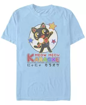 Мужская футболка с круглым вырезом и короткими рукавами karaoke cat Fifth Sun, светло-синий