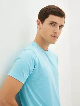 Мужская футболка с круглым вырезом и короткими рукавами LCW OUTDOOR