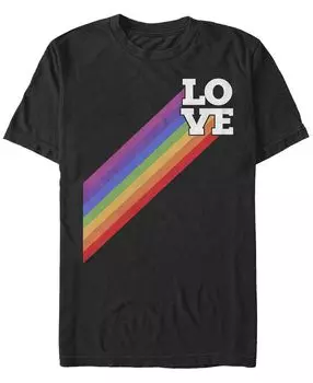 Мужская футболка с круглым вырезом и короткими рукавами love rainbow trail Fifth Sun, черный