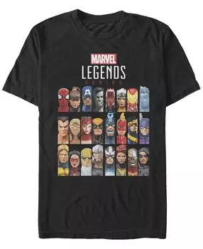 Мужская футболка с круглым вырезом и короткими рукавами marvel legends headshots Fifth Sun, черный