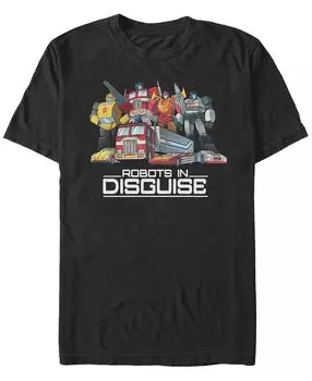 Мужская футболка с круглым вырезом и короткими рукавами robots in disguise Fifth Sun, черный