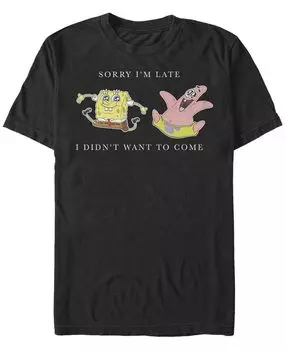 Мужская футболка с круглым вырезом и короткими рукавами с надписью sorry sponge Fifth Sun, черный