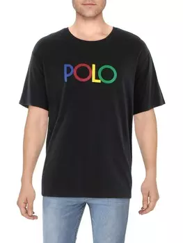 Мужская футболка с круглым вырезом и логотипом Polo Ralph Lauren, черный