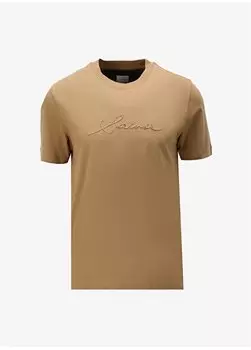 Мужская футболка с круглым вырезом из верблюжьей шерсти TI2550SS Sseinse, кэмел