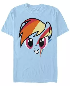 Мужская футболка с круглым вырезом Rainbow Dash Face с короткими рукавами Fifth Sun, синий