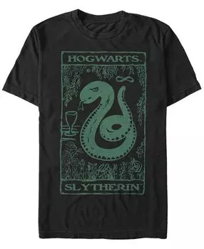 Мужская футболка с круглым вырезом с коротким рукавом slytherin tarot tarot Fifth Sun, черный