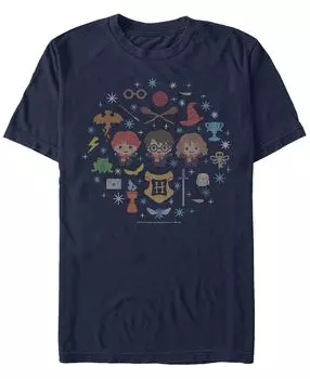 Мужская футболка с круглым вырезом с короткими рукавами needlepoint friends Fifth Sun, синий