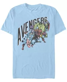 Мужская футболка с круглым вырезом с короткими рукавами pastel avengers Fifth Sun, светло-синий