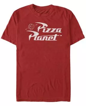 Мужская футболка с круглым вырезом с короткими рукавами pizza planet Fifth Sun, красный