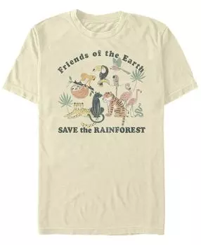 Мужская футболка с круглым вырезом с короткими рукавами save the rainforest Fifth Sun