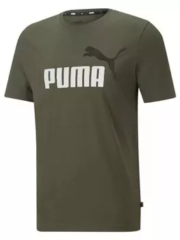 Мужская футболка с круглым вырезом с рисунком Puma, цвет Forest Night