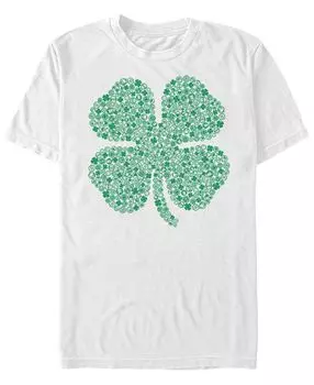 Мужская футболка с круглым вырезом shamrock icon с короткими рукавами Fifth Sun, белый