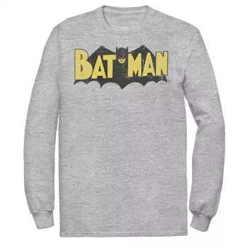 Мужская футболка с крупным текстовым логотипом DC Comics Batman Licensed Character