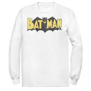 Мужская футболка с крупным текстовым логотипом DC Comics Batman Licensed Character