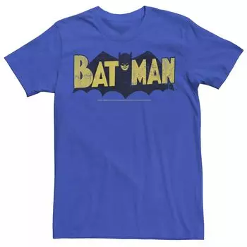 Мужская футболка с крупным текстовым логотипом DC Comics Batman Licensed Character