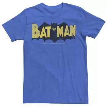 Мужская футболка с крупным текстовым логотипом DC Comics Batman Licensed Character