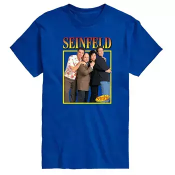 Мужская футболка с квадратным принтом Seinfeld Licensed Character, синий