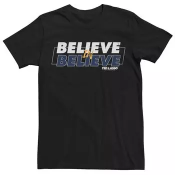 Мужская футболка с квадратным рисунком Ted Lasso Believe in Believe Licensed Character