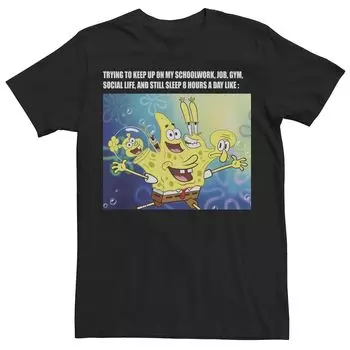 Мужская футболка с квадратными штанами «Губка Боб» Gotta Keep Up Meme Licensed Character