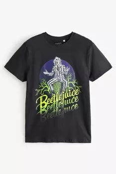 Мужская футболка с лицензией Beetle Juice Vanilla Underground, черный