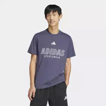 Мужская футболка с линейным рисунком Adidas House of Tiro, синий
