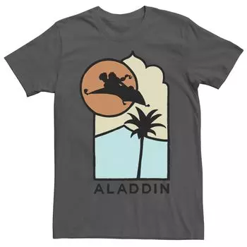 Мужская футболка с логотипом Aladdin Live Action Carpet Ride Line Art Disney
