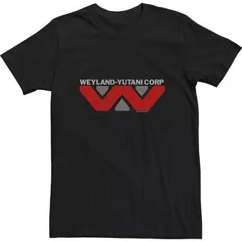Мужская футболка с логотипом Alien Weyland-Yutani Corp Licensed Character, черный