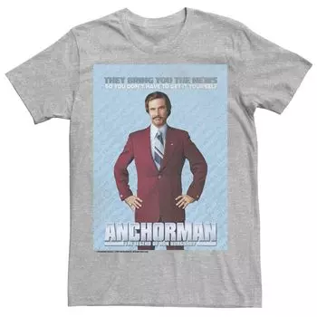 Мужская футболка с логотипом Anchormen Ron и плакатом Licensed Character