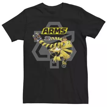 Мужская футболка с логотипом Arms Mechanica и графическим рисунком Licensed Character