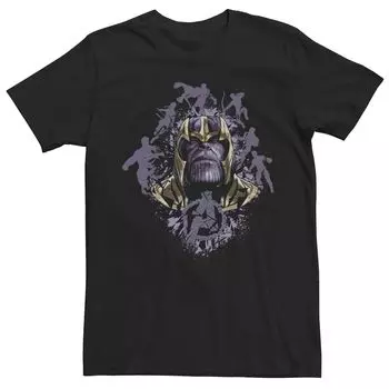 Мужская футболка с логотипом Avengers Endgame Shatter и силуэтами героев с графическим рисунком Marvel