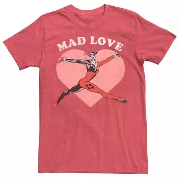 Мужская футболка с логотипом Batman Harley Quin Mad Love Heart Licensed Character