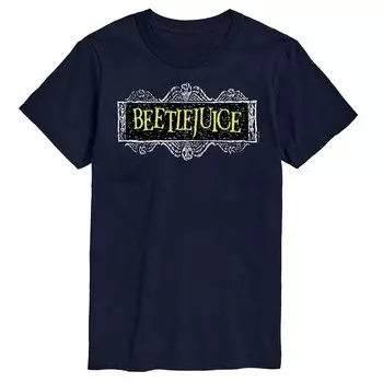 Мужская футболка с логотипом Beetlejuice Licensed Character, темно-синий