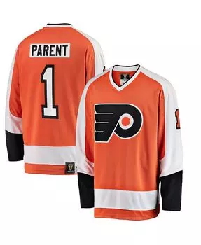 Мужская футболка с логотипом Bernie Parent Orange Philadelphia Flyers Premier Breakaway Retained Player Player Fanatics, оранжевый