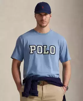 Мужская футболка с логотипом Big & Tall Polo Ralph Lauren, синий