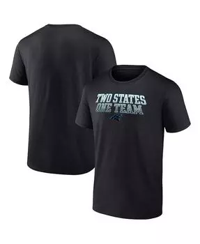 Мужская футболка с логотипом Black Carolina Panthers Big and Tall Two States One Team Fanatics, черный