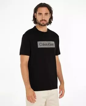 Мужская футболка с логотипом Calvin Klein, черный