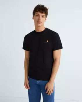 Мужская футболка с логотипом Carhartt WIP, черный