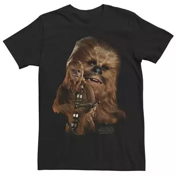 Мужская футболка с логотипом Chewbacca и коллажем «Звездные войны» Star Wars