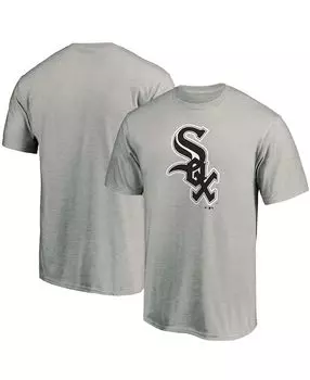 Мужская футболка с логотипом chicago white sox серого меланжевого цвета Fanatics, мульти